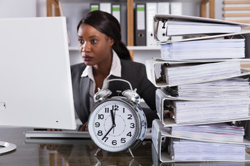 Young African Businesswoman Working In Office