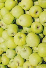 Background of green yellow apples