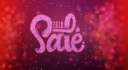 Sale 2018 on the background light bokhe. Can be used for your design.