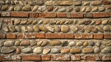 Détail de l'église de Valeins, Ain, France