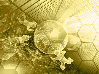 Globe and color mans