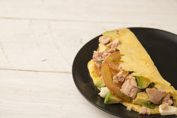 Omelette avocado