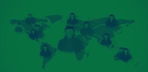 Obraz premium View of communication network