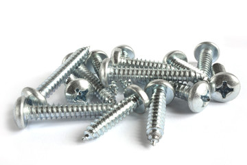 Screws on white