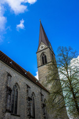 Fototapeta na wymiar beautiful stone churche in Schwarzach in Vorarlberg, Austria