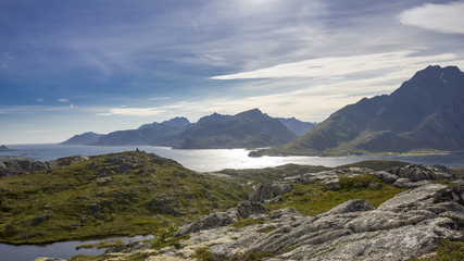 Obraz premium Berglandschaft am Wasser