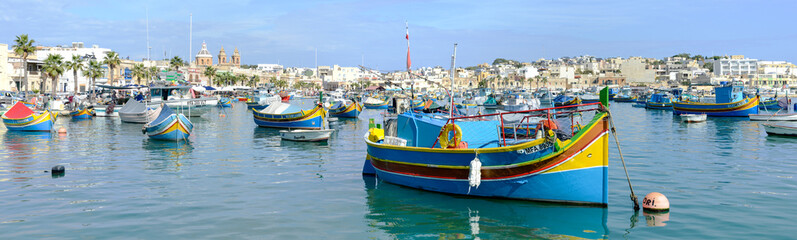 Naklejka na ściany i meble The fishing village of Marsaxlokk on Malta island