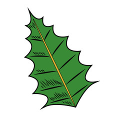 Christmas leaf pop art