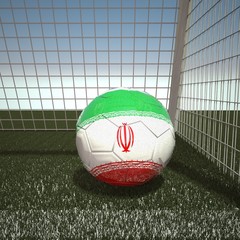 Football with flag of Iran