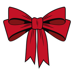 Christmas bow pop art