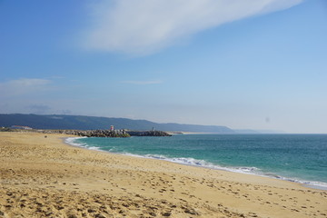 The Nazare beach, Portugal, city, Europe