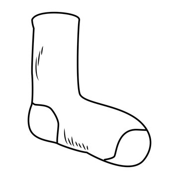 Sock cartoon isolated