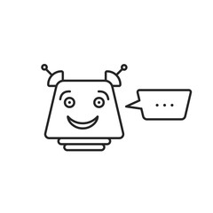 Fototapeta premium black thin line chatbot icon