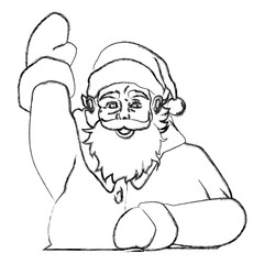 Santa claus pop art cartoon