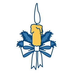 Christmas candle pop art cartoon