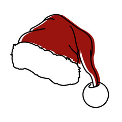 Santa claus hat pop art cartoon
