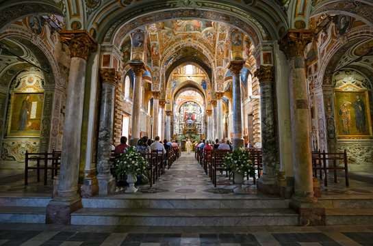 Interno della chiesa della Martorana a Palermo