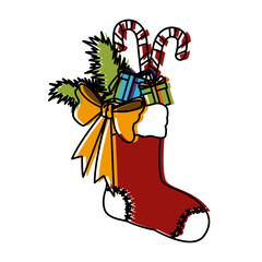 Christmas boot with candies