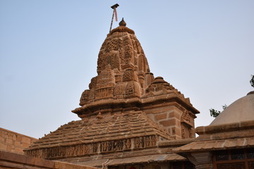 beautiful monument inside of sonar fort jaisalmer rajasthan india