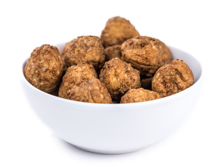Meatballs isolated on white background (selective focus; close-up shot)