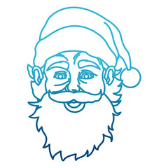 Santa claus face pop art cartoon