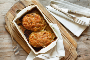 Stuffed eggplant from the oven