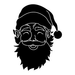 Santa claus face pop art cartoon