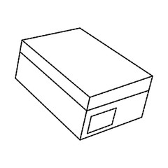 Cardboard box isolated