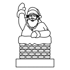 Santa claus in chimney        icon