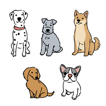 犬　セット　イラスト