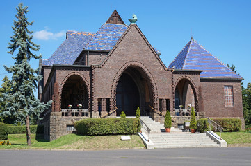 Fototapeta premium Building of the crematory and funeral home