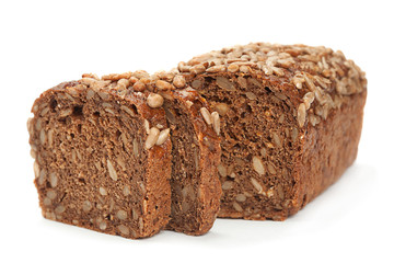 Brown bread bun with sunflower