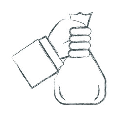 hand with money bag