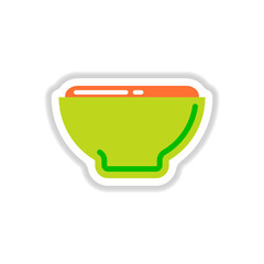 Vector Japanese Food Miso Soup sticker