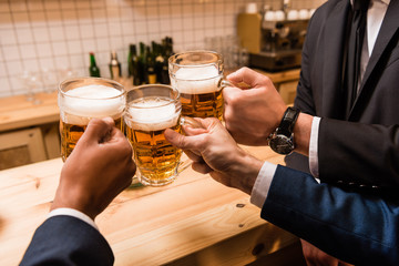 businessmen drinking beer
