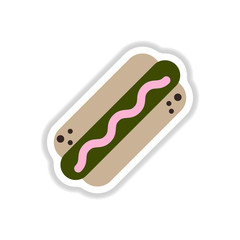 Hot dog sticker