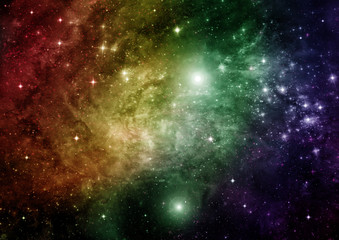 Plakat galaxy in a free space