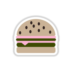 hamburger icon, burger vector sticker