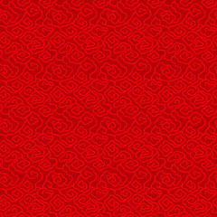 Red Chinese vintage cloud seamless pattern background vector design