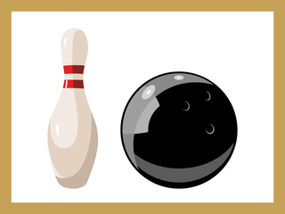 bowl and bowling ball
