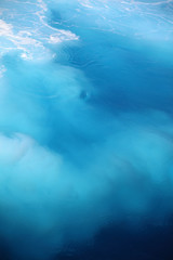 Meer Meerwasser mit verschiedenen Wasserfarben