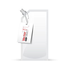 Blank white realistic plastic pouch with cap