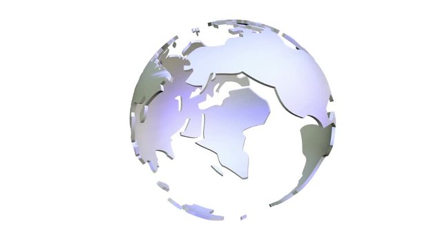 3D Animation of a rotating Globe