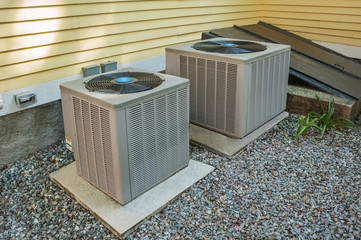 Heating and air conditioning units used to climatize  a home