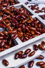 Raw pure speckled kidney beans