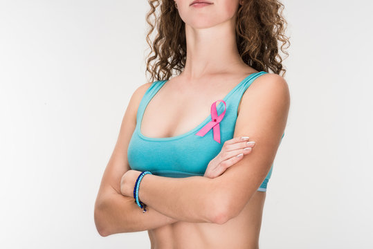 woman with Breast cancer ribbon