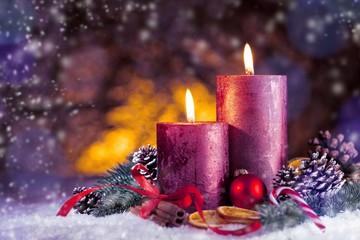 Weihnachtsdekoration Advent Kerzen