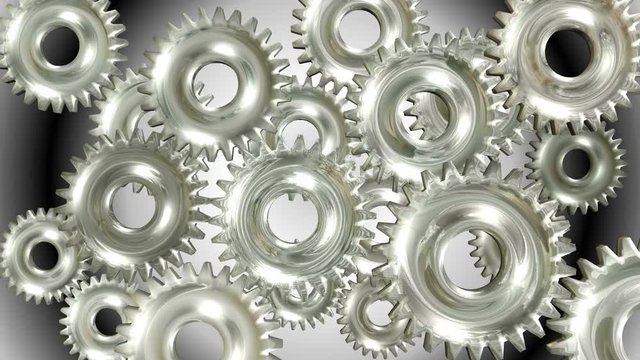 3D Animation of rotating Gears