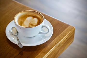 Coffee cup hot breakfast in the morning 