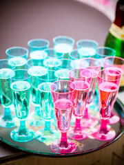 glasses with champagne